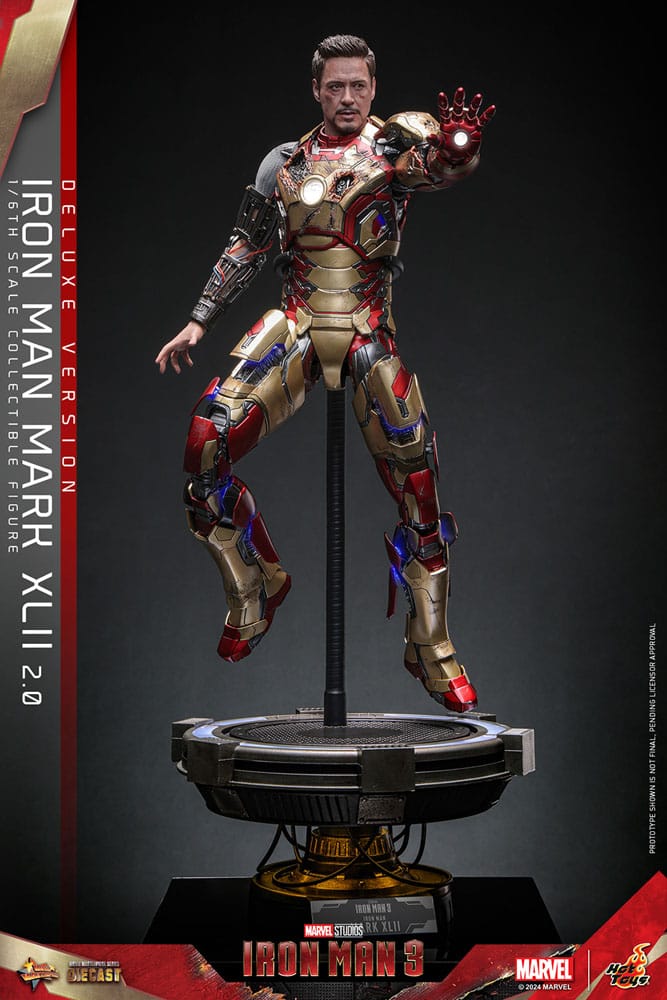 Iron Man 3 figurine Movie Masterpiece Diecast 1/6 Iron Man Mark XLII (2.0) Deluxe 32 cm