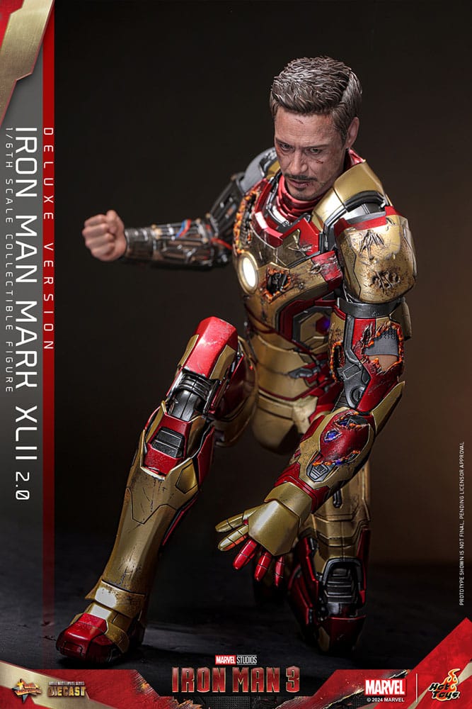Iron Man 3 figurine Movie Masterpiece Diecast 1/6 Iron Man Mark XLII (2.0) Deluxe 32 cm