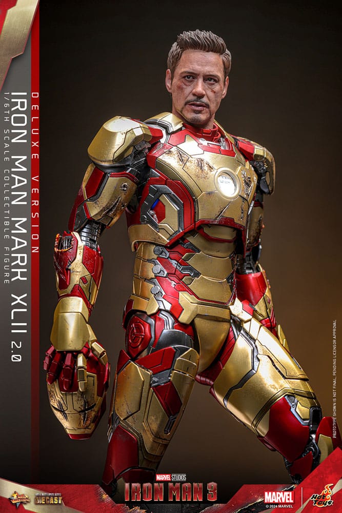 Iron Man 3 figurine Movie Masterpiece Diecast 1/6 Iron Man Mark XLII (2.0) Deluxe 32 cm