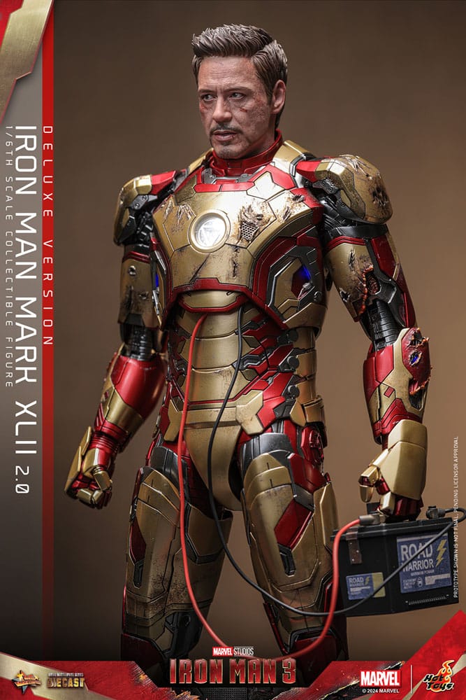 Iron Man 3 figurine Movie Masterpiece Diecast 1/6 Iron Man Mark XLII (2.0) Deluxe 32 cm