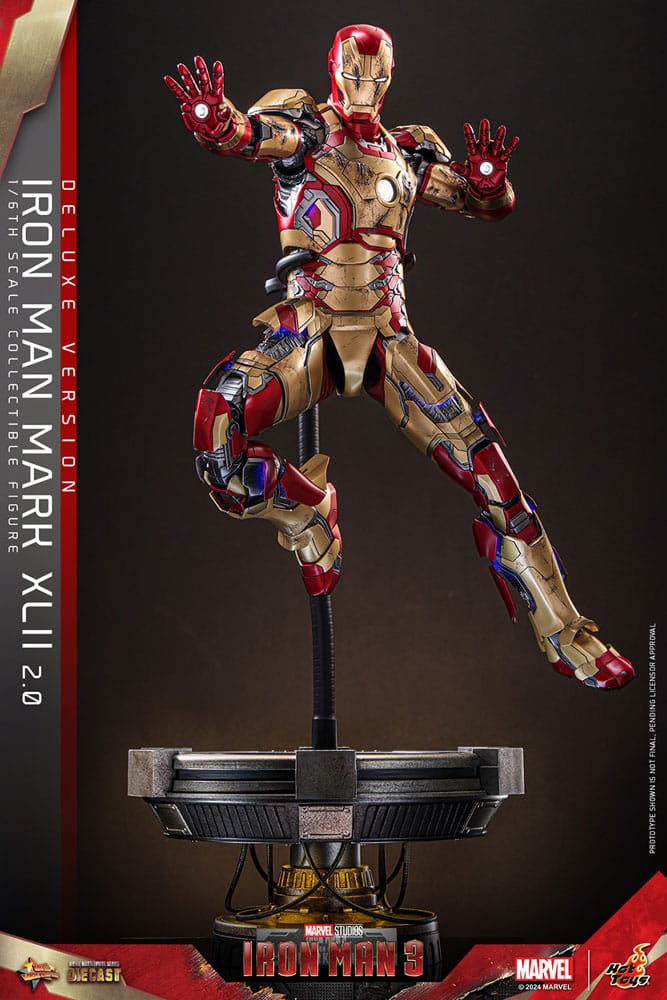 Iron Man 3 figurine Movie Masterpiece Diecast 1/6 Iron Man Mark XLII (2.0) Deluxe 32 cm