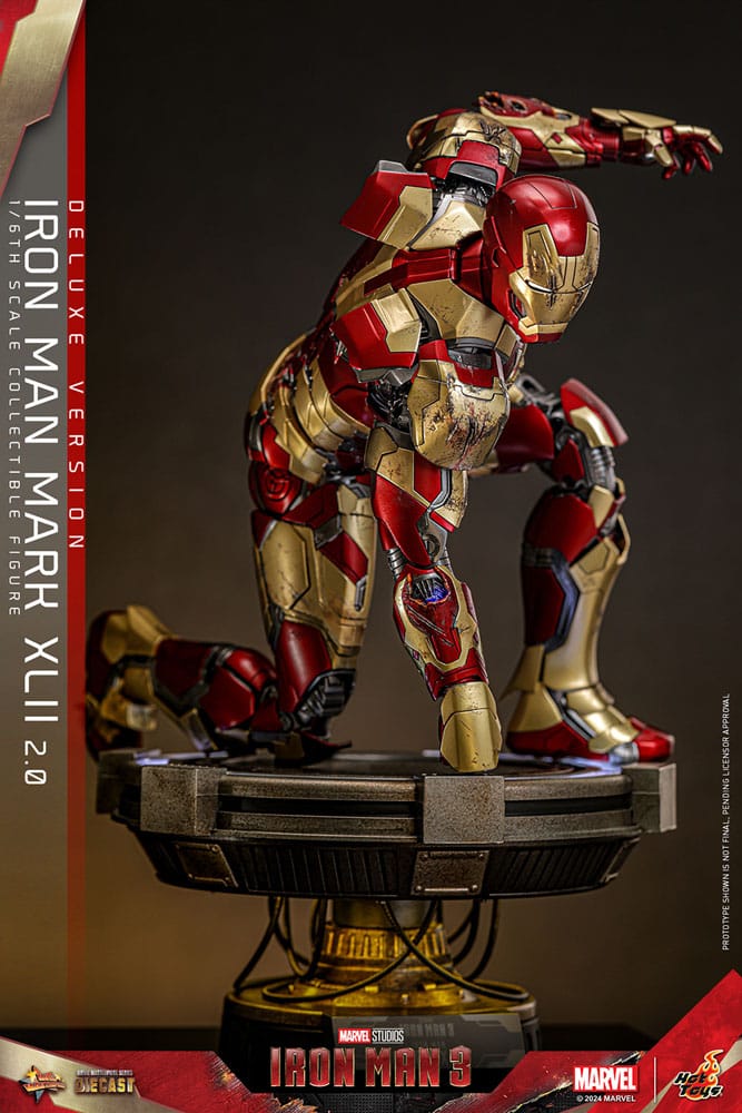 Iron Man 3 figurine Movie Masterpiece Diecast 1/6 Iron Man Mark XLII (2.0) Deluxe 32 cm