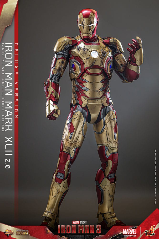 Iron Man 3 figurine Movie Masterpiece Diecast 1/6 Iron Man Mark XLII (2.0) Deluxe 32 cm