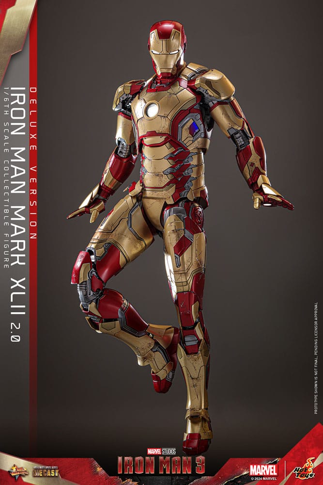 Iron Man 3 figurine Movie Masterpiece Diecast 1/6 Iron Man Mark XLII (2.0) Deluxe 32 cm