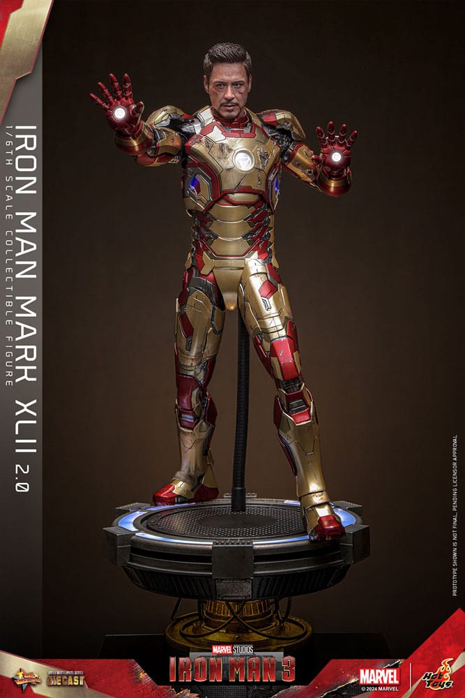 Iron Man 3 figurine Movie Masterpiece Diecast 1/6 Iron Man Mark XLII (2.0) 32 cm