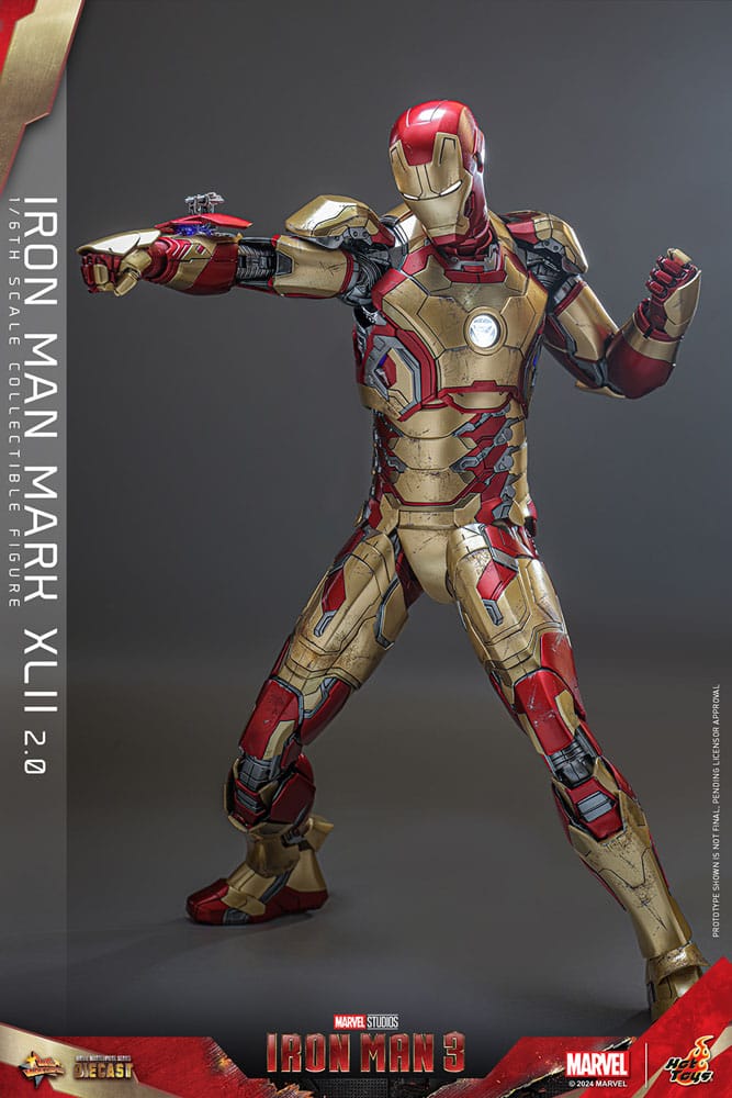 Iron Man 3 figurine Movie Masterpiece Diecast 1/6 Iron Man Mark XLII (2.0) 32 cm