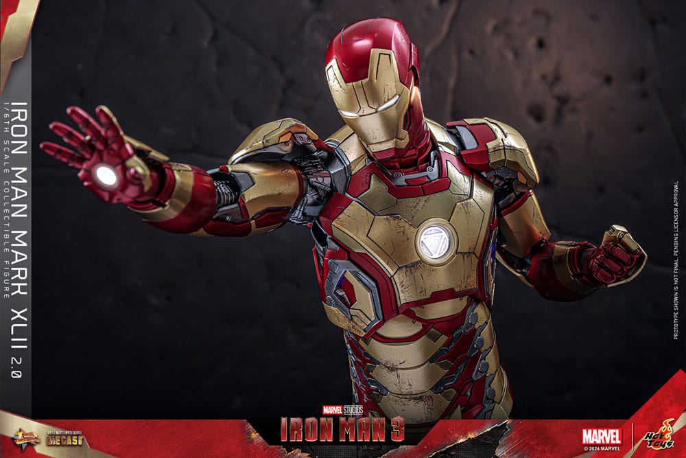 Iron Man 3 figurine Movie Masterpiece Diecast 1/6 Iron Man Mark XLII (2.0) 32 cm