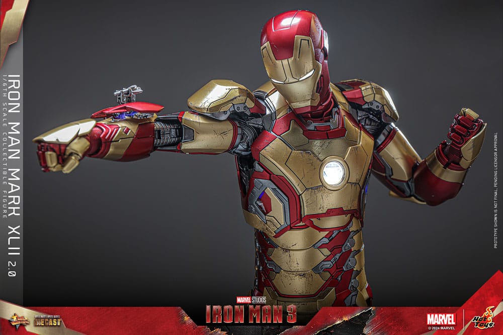 Iron Man 3 figurine Movie Masterpiece Diecast 1/6 Iron Man Mark XLII (2.0) 32 cm