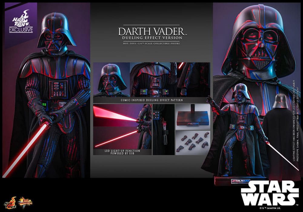 Star Wars figurine Movie Masterpiece 1/6 Darth Vader (Dueling Effect Version) Hot Toys Exclusive 35 cm