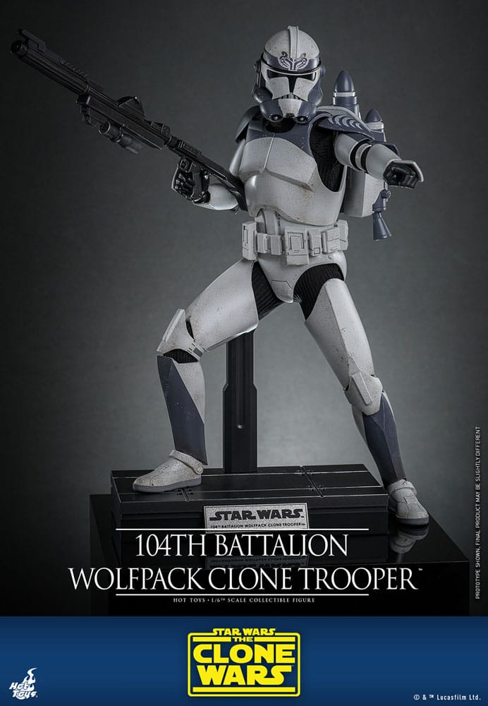 Star Wars The Clone Wars figurine 1/6 104th Battalion Wolfpack Clone Trooper 30 cm