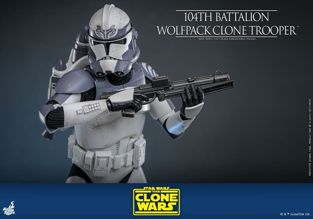 Star Wars The Clone Wars figurine 1/6 104th Battalion Wolfpack Clone Trooper 30 cm