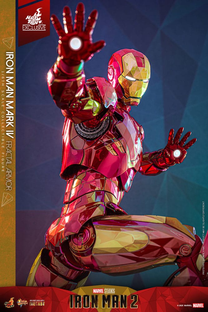 Iron Man figurine Movie Masterpiece Diecast 1/6 Iron Man Mark VI (Fractal Armor) Hot Toys Exclusive 33 cm