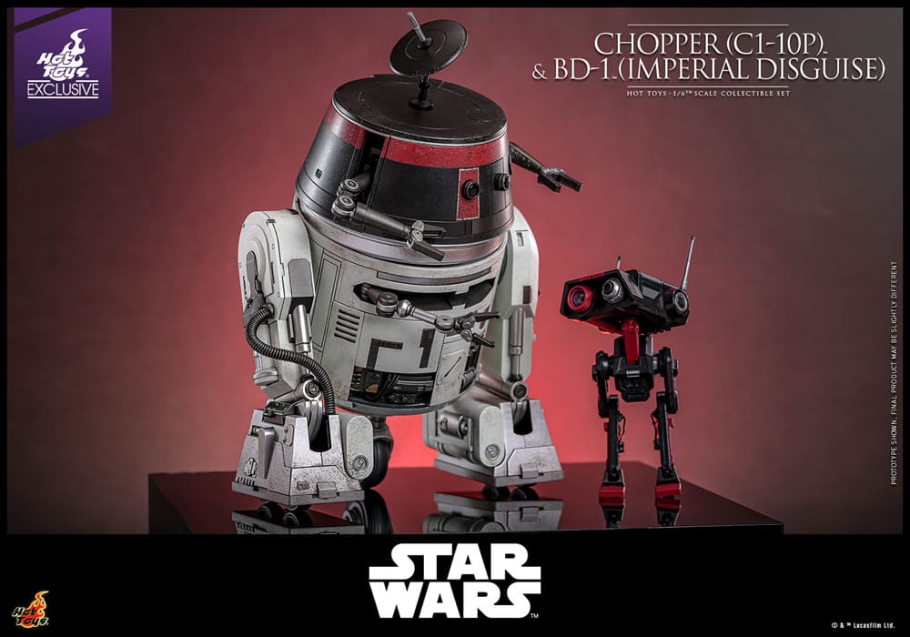 Star Wars figurine set 1/6 Chopper (C1-10P™) & BD-1™ (Imperial Disguise) 18 cm & 8 cm
