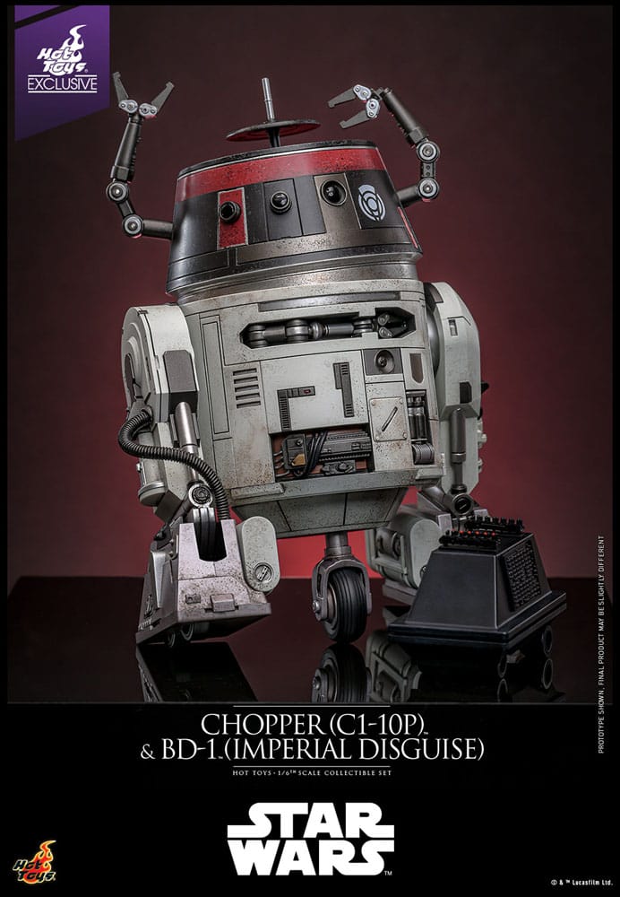 Star Wars figurine set 1/6 Chopper (C1-10P™) & BD-1™ (Imperial Disguise) 18 cm & 8 cm