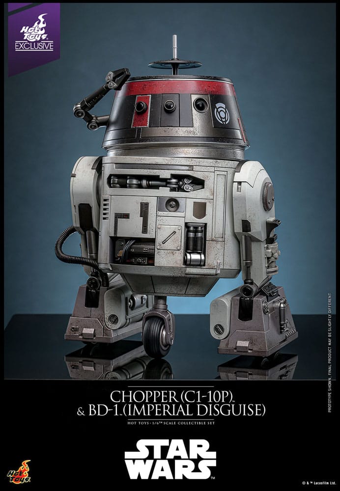 Star Wars figurine set 1/6 Chopper (C1-10P™) & BD-1™ (Imperial Disguise) 18 cm & 8 cm