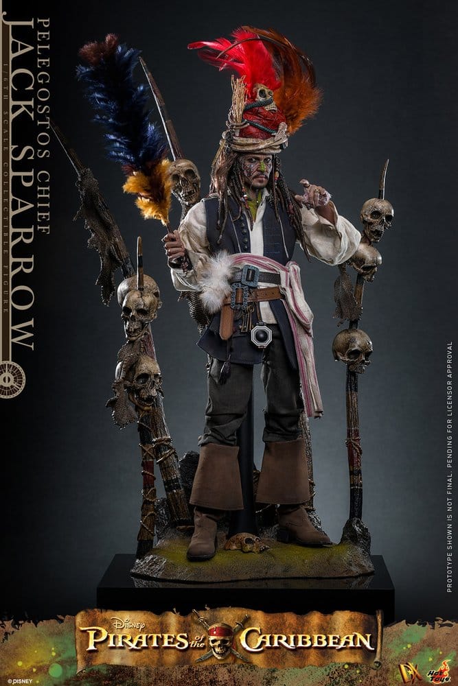Pirates des Caraïbes : Le Secret du coffre maudit figurine DX 1/6 Pelegostos Chief Jack Sparrow 30 cm