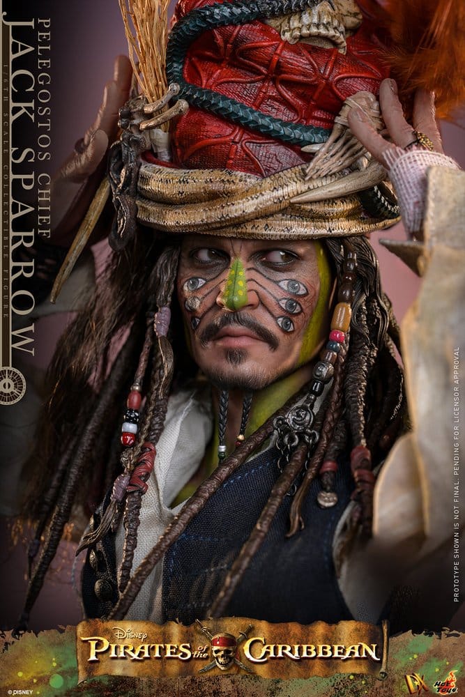 Pirates des Caraïbes : Le Secret du coffre maudit figurine DX 1/6 Pelegostos Chief Jack Sparrow 30 cm