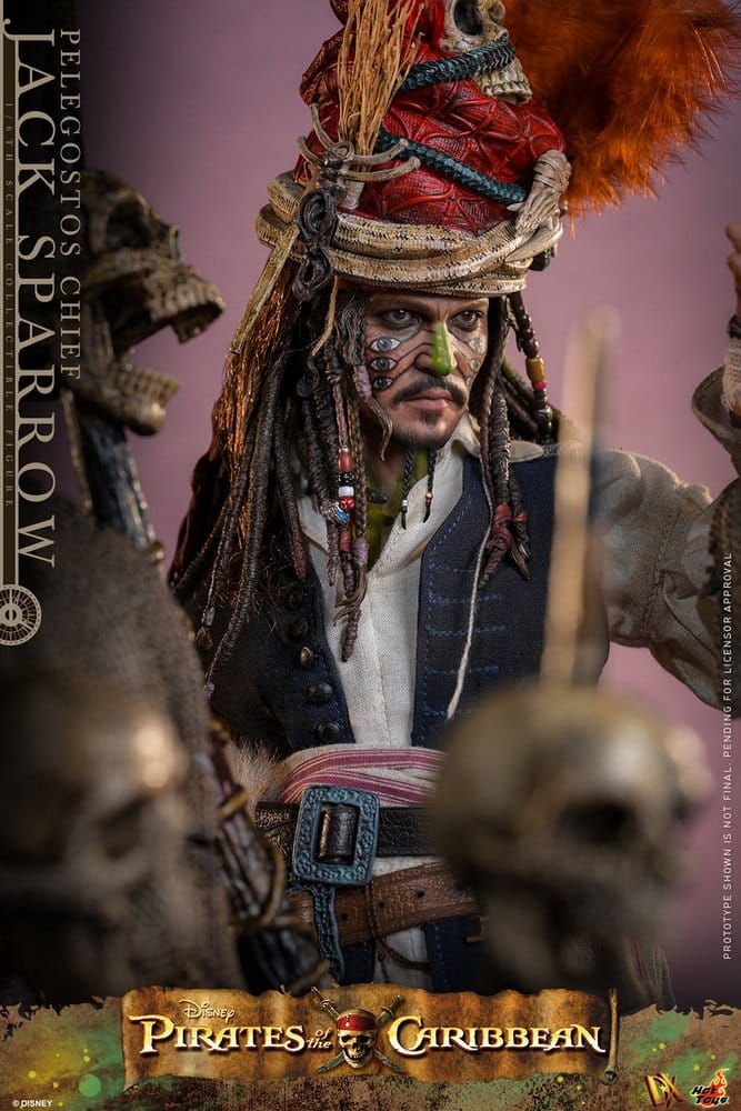 Pirates des Caraïbes : Le Secret du coffre maudit figurine DX 1/6 Pelegostos Chief Jack Sparrow 30 cm