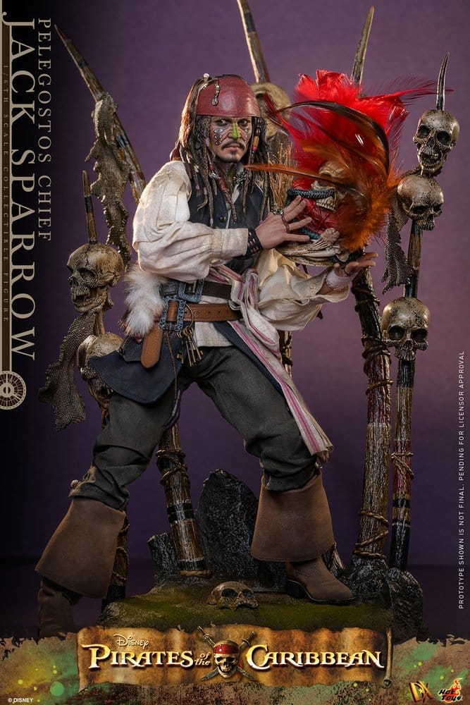Pirates des Caraïbes : Le Secret du coffre maudit figurine DX 1/6 Pelegostos Chief Jack Sparrow 30 cm