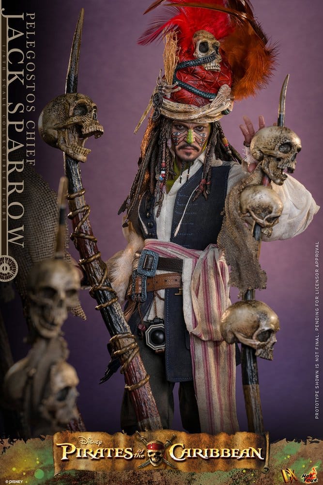 Pirates des Caraïbes : Le Secret du coffre maudit figurine DX 1/6 Pelegostos Chief Jack Sparrow 30 cm