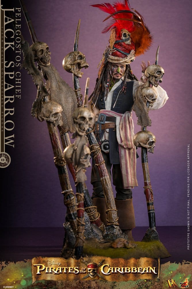 Pirates des Caraïbes : Le Secret du coffre maudit figurine DX 1/6 Pelegostos Chief Jack Sparrow 30 cm