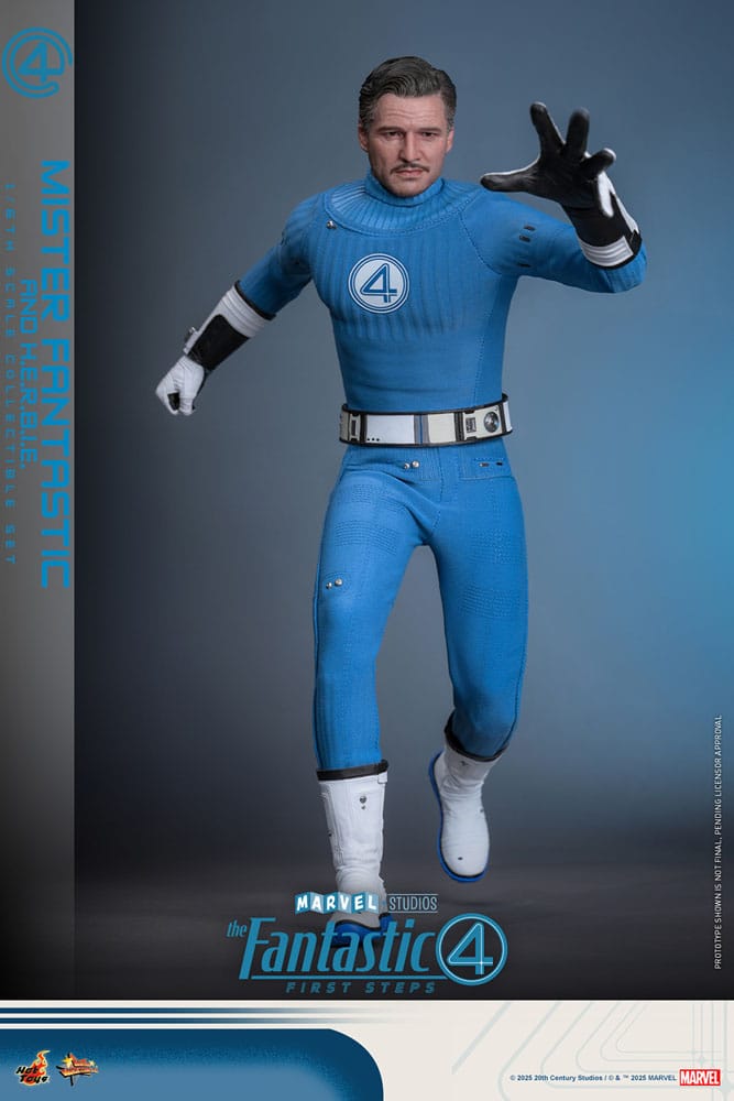 Les Quatre Fantastiques : Premiers pas pack 2 figurines Movie Masterpiece 1/6 Mister Fantastic & H.E.R.B.I.E. 30 cm