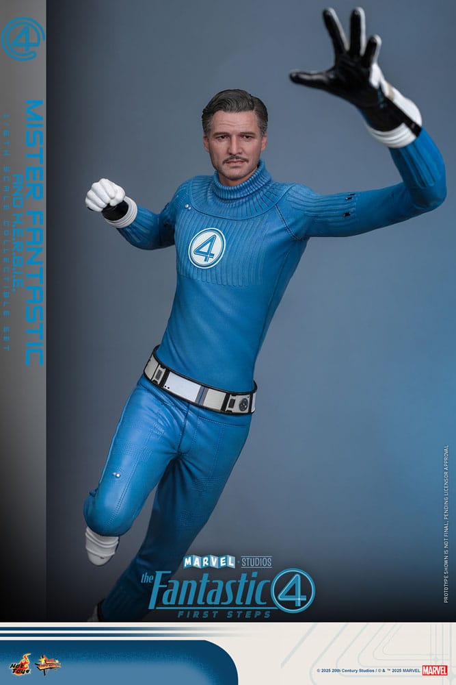 Les Quatre Fantastiques : Premiers pas pack 2 figurines Movie Masterpiece 1/6 Mister Fantastic & H.E.R.B.I.E. 30 cm