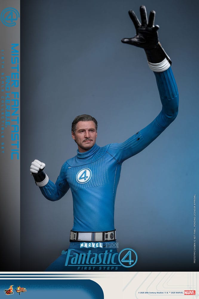 Les Quatre Fantastiques : Premiers pas pack 2 figurines Movie Masterpiece 1/6 Mister Fantastic & H.E.R.B.I.E. 30 cm