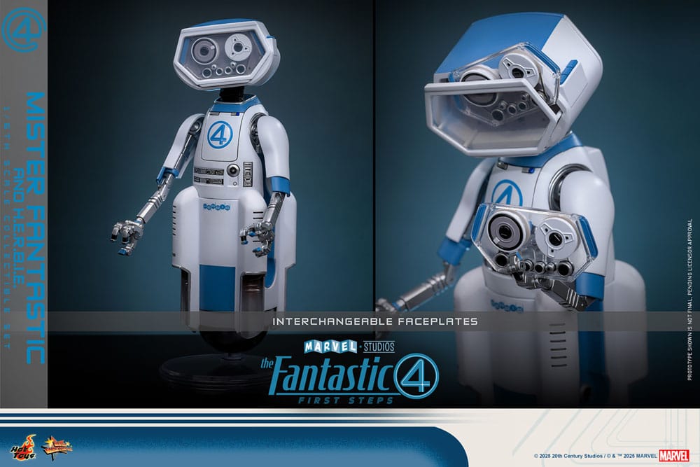 Les Quatre Fantastiques : Premiers pas pack 2 figurines Movie Masterpiece 1/6 Mister Fantastic & H.E.R.B.I.E. 30 cm