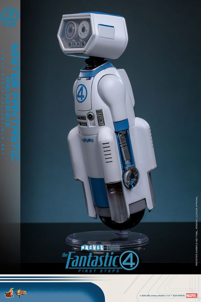 Les Quatre Fantastiques : Premiers pas pack 2 figurines Movie Masterpiece 1/6 Mister Fantastic & H.E.R.B.I.E. 30 cm