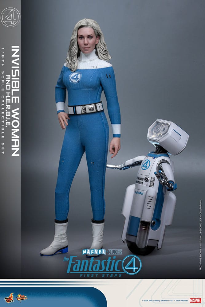 Les Quatre Fantastiques : Premiers pas pack 2 figurines Movie Masterpiece 1/6 Invisible Woman & H.E.R.B.I.E. 28 cm