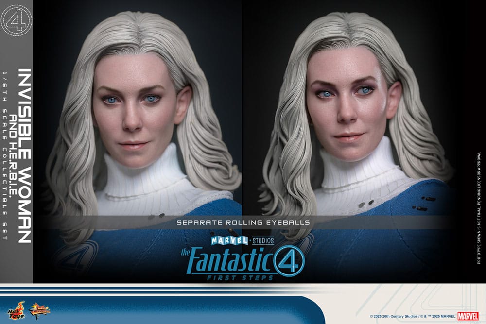 Les Quatre Fantastiques : Premiers pas pack 2 figurines Movie Masterpiece 1/6 Invisible Woman & H.E.R.B.I.E. 28 cm