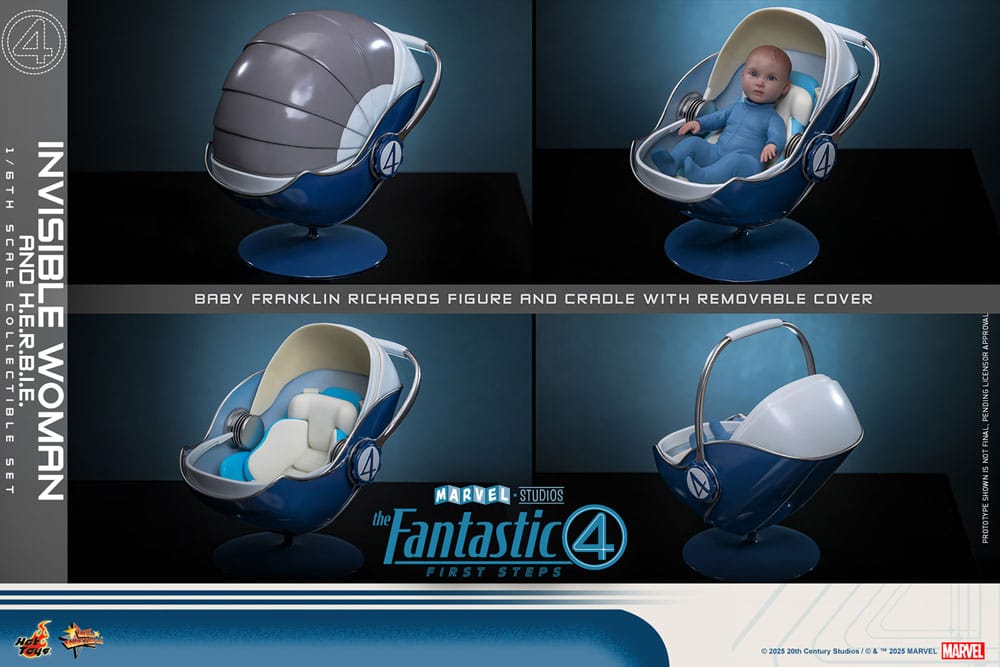 Les Quatre Fantastiques : Premiers pas pack 2 figurines Movie Masterpiece 1/6 Invisible Woman & H.E.R.B.I.E. 28 cm