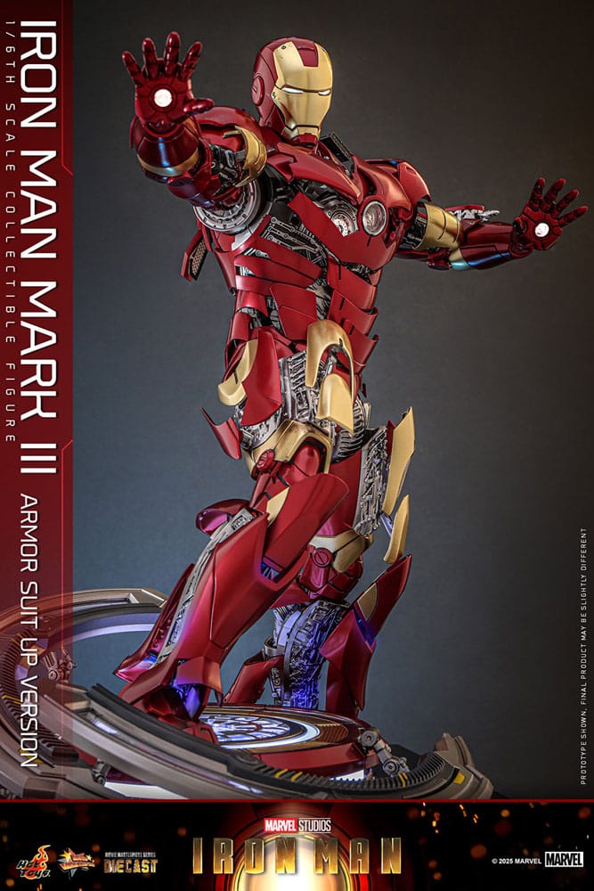 Iron Man figurine Movie Masterpiece Diecast 1/6 Iron Man Mark III (Armor Suit Up Version) 32 cm