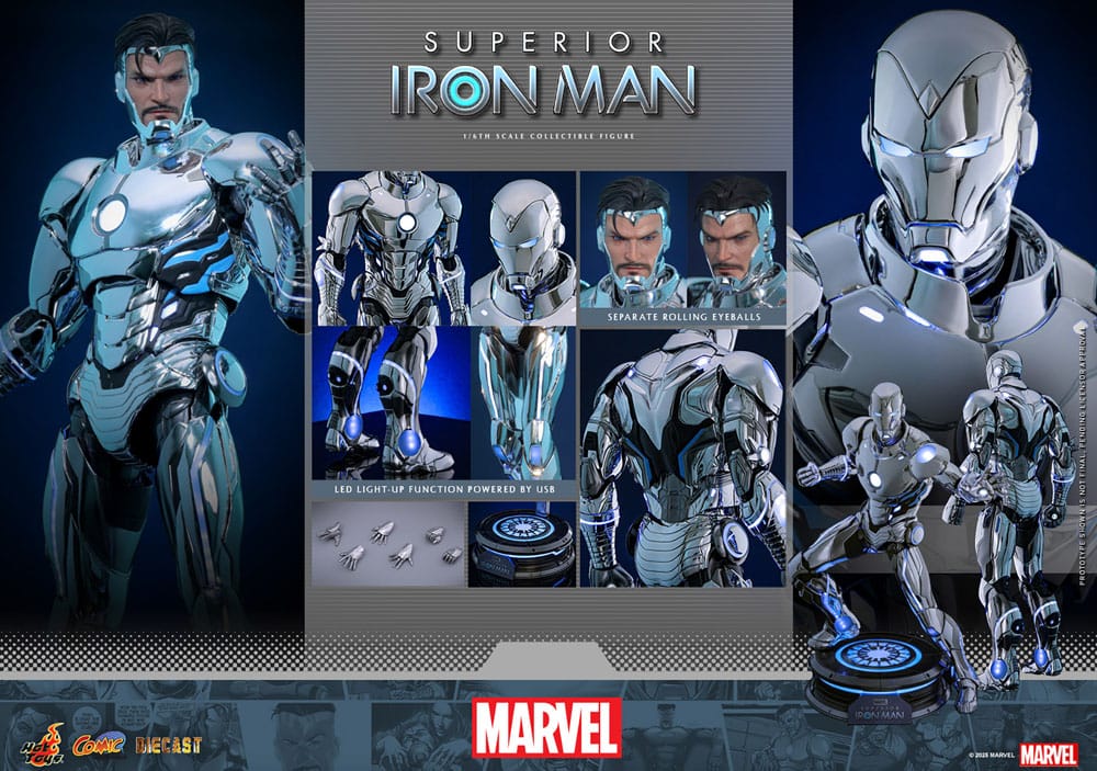 Marvel figurine Comic Masterpiece Diecast 1/6 Superior Iron Man 32 cm