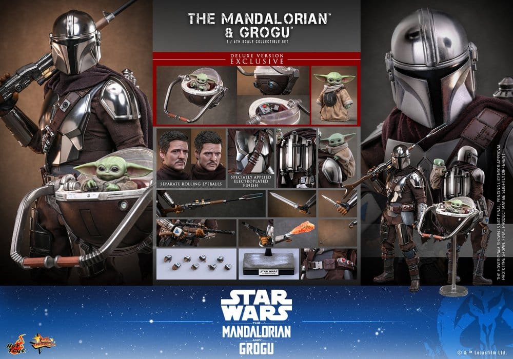 Star Wars: The Mandalorian & Grogu Movie Masterpiece figurine 1/6 The Mandalorian and Grogu (Deluxe Version) 31 cm