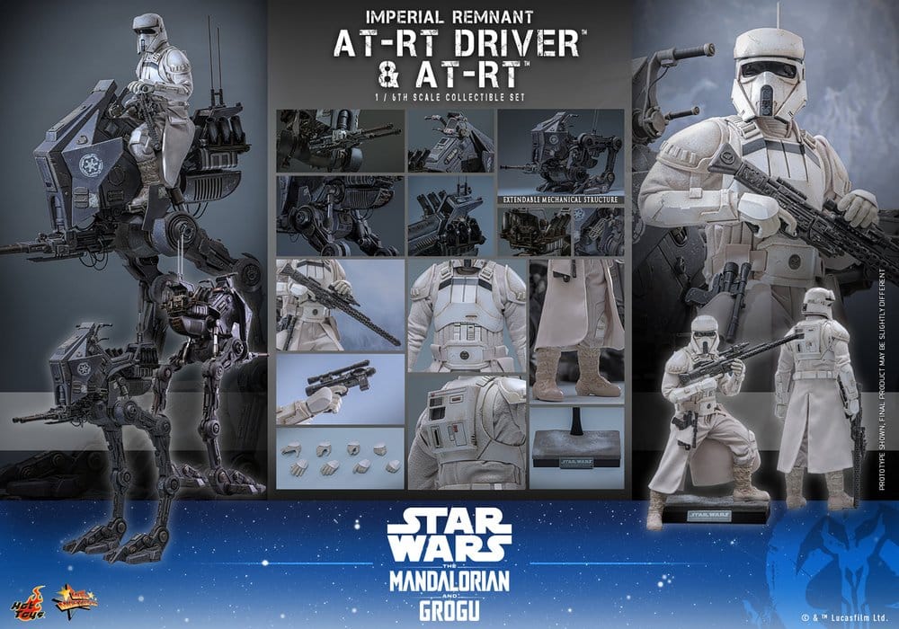 Star Wars: The Mandalorian & Grogu Movie Masterpiece set de figurines 1/6 Imperial Remnant AT-RT Driver & AT-RT 60 cm