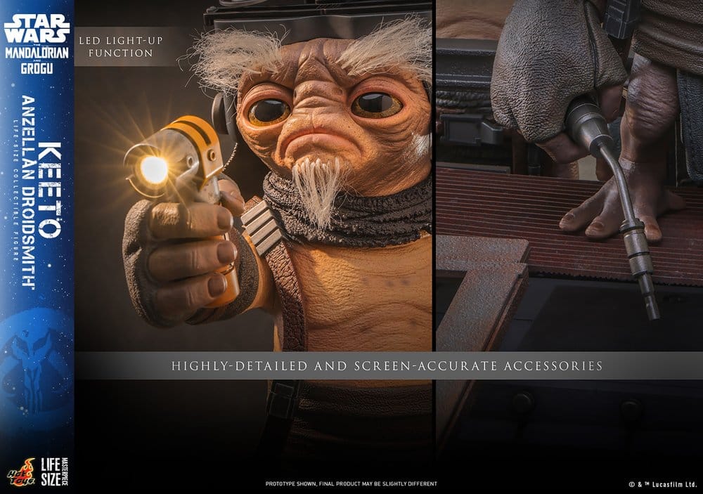Star Wars: The Mandalorian & Grogu Life-Size Masterpiece figurine taille réelle Keeto (Anzellan Droidsmith) 26 cm