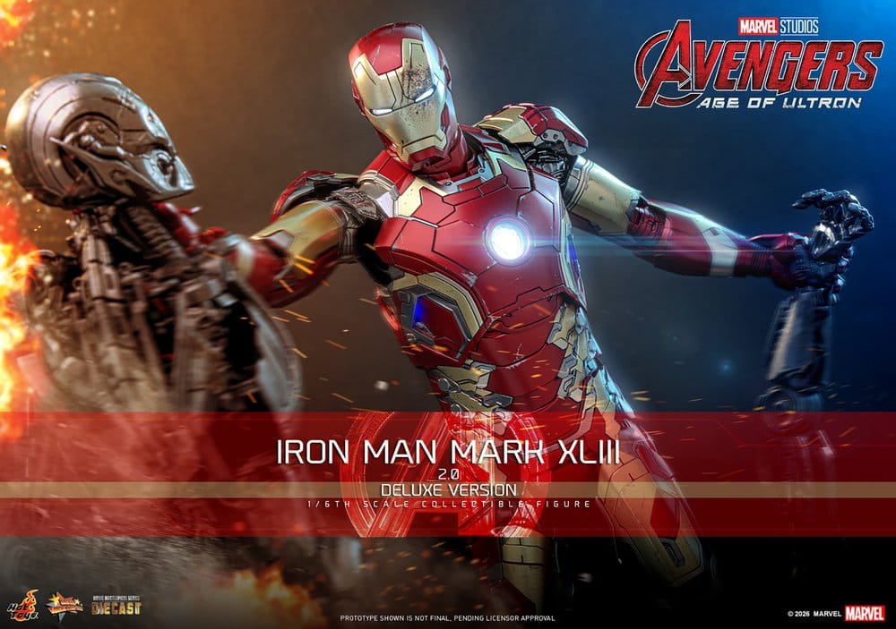 Avengers : L'Ère d'Ultron figurine Movie Masterpiece Diecast 1/6 Iron Man Mark XLIII (2.0) (Deluxe Version) 32 cm