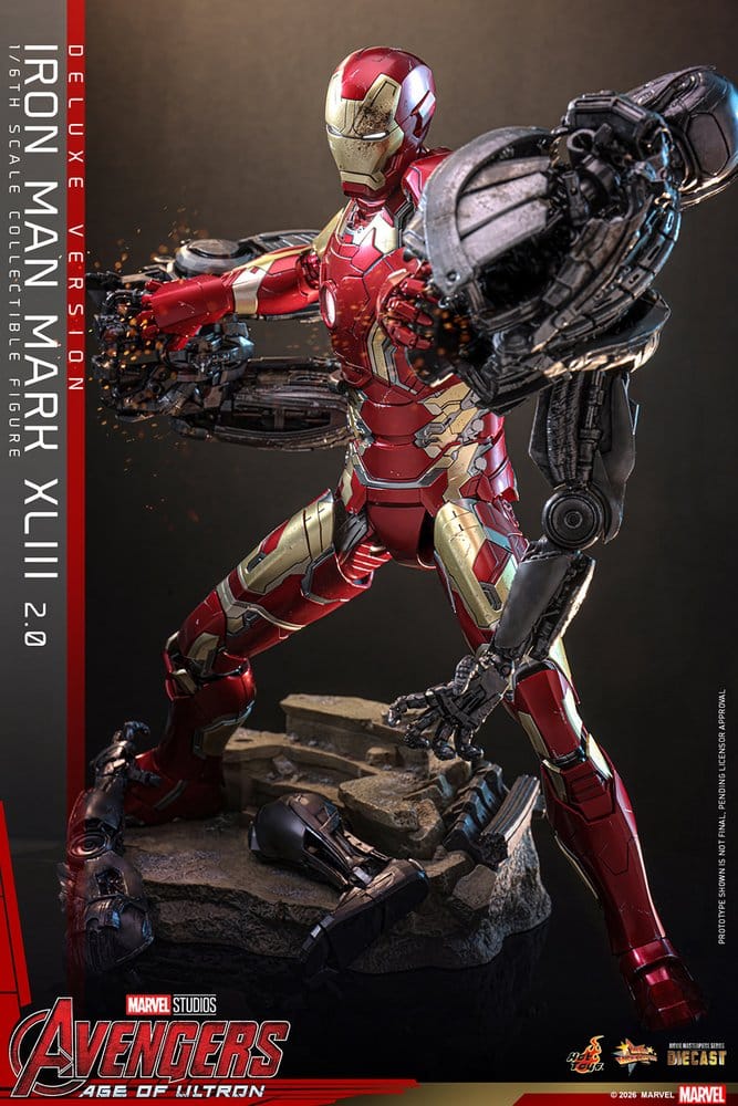 Avengers : L'Ère d'Ultron figurine Movie Masterpiece Diecast 1/6 Iron Man Mark XLIII (2.0) (Deluxe Version) 32 cm