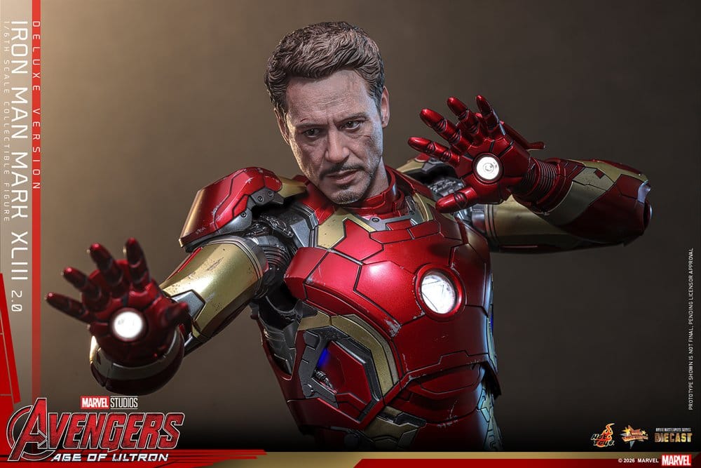 Avengers : L'Ère d'Ultron figurine Movie Masterpiece Diecast 1/6 Iron Man Mark XLIII (2.0) (Deluxe Version) 32 cm