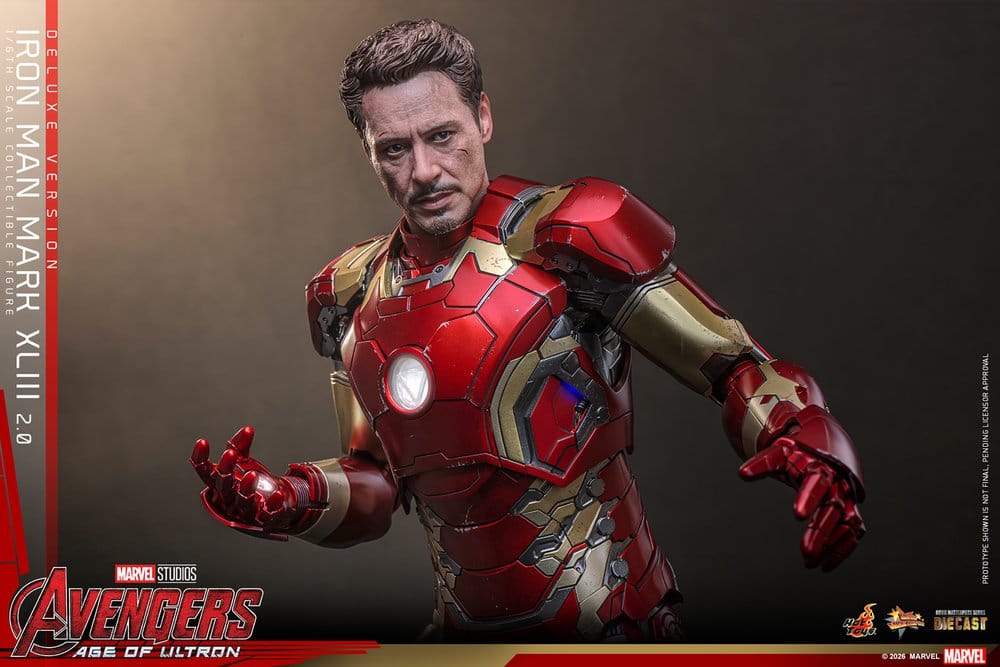 Avengers : L'Ère d'Ultron figurine Movie Masterpiece Diecast 1/6 Iron Man Mark XLIII (2.0) (Deluxe Version) 32 cm