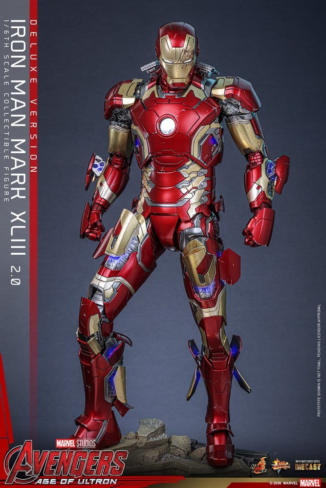 Avengers : L'Ère d'Ultron figurine Movie Masterpiece Diecast 1/6 Iron Man Mark XLIII (2.0) (Deluxe Version) 32 cm