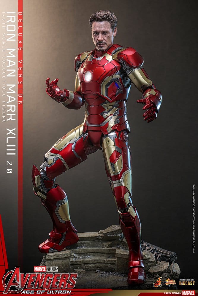 Avengers : L'Ère d'Ultron figurine Movie Masterpiece Diecast 1/6 Iron Man Mark XLIII (2.0) (Deluxe Version) 32 cm