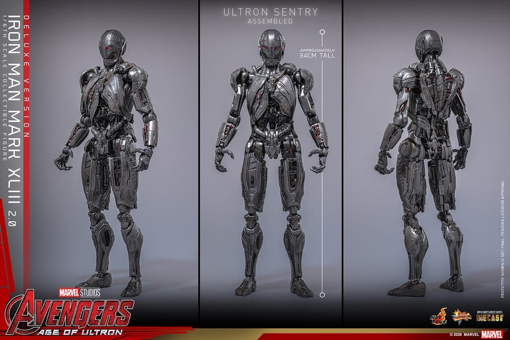Avengers : L'Ère d'Ultron figurine Movie Masterpiece Diecast 1/6 Iron Man Mark XLIII (2.0) (Deluxe Version) 32 cm