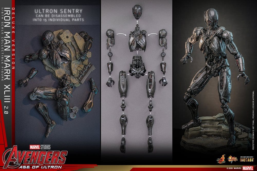 Avengers : L'Ère d'Ultron figurine Movie Masterpiece Diecast 1/6 Iron Man Mark XLIII (2.0) (Deluxe Version) 32 cm