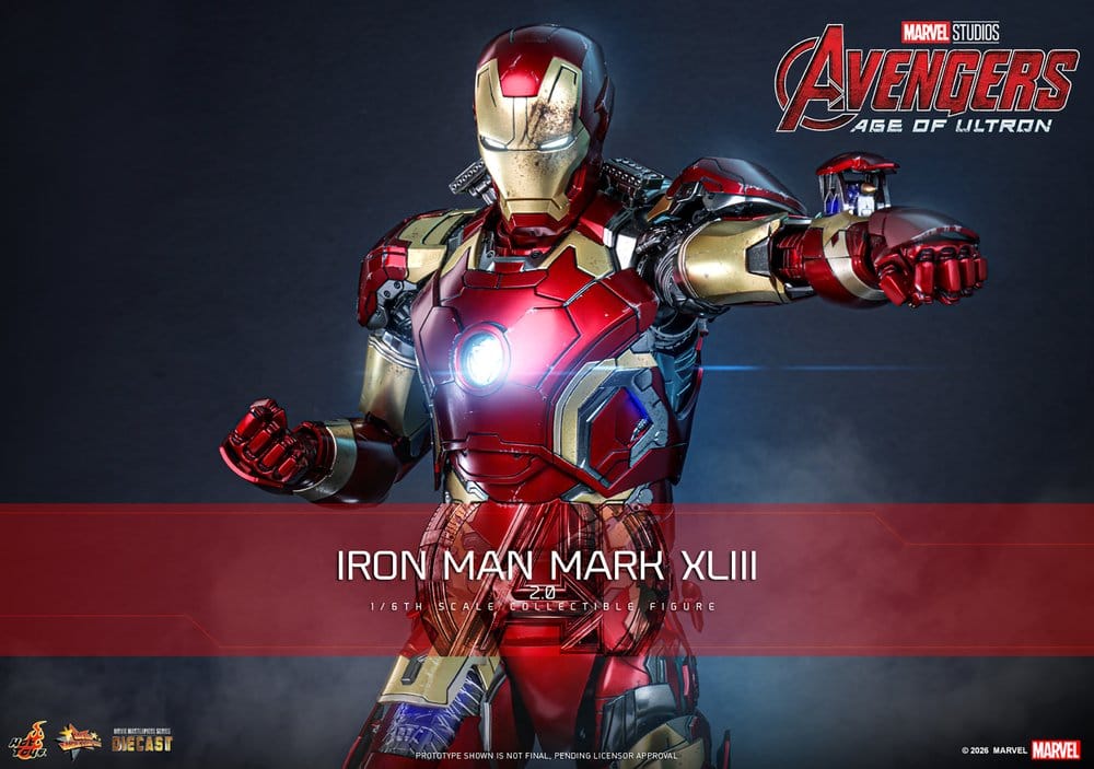 Avengers : L'Ère d'Ultron figurine Movie Masterpiece Diecast 1/6 Iron Man Mark XLIII (2.0) 32 cm
