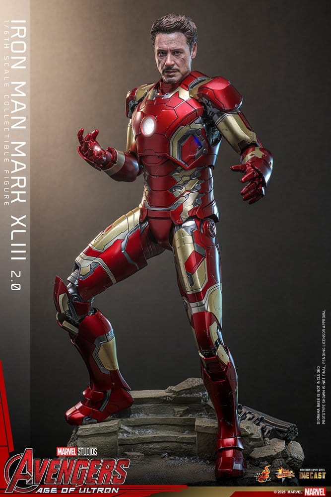 Avengers : L'Ère d'Ultron figurine Movie Masterpiece Diecast 1/6 Iron Man Mark XLIII (2.0) 32 cm