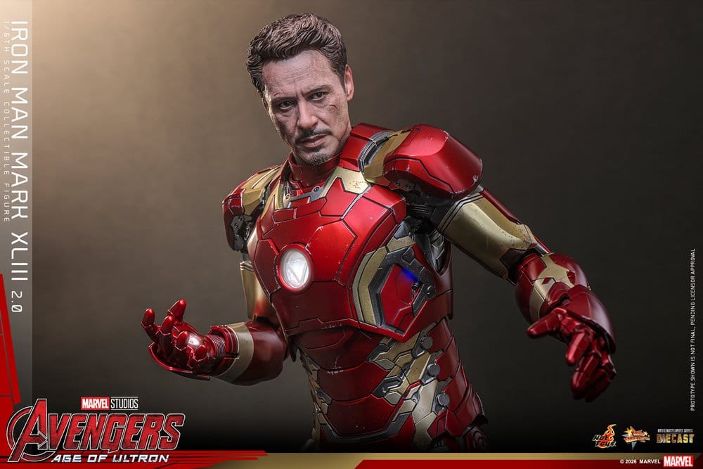 Avengers : L'Ère d'Ultron figurine Movie Masterpiece Diecast 1/6 Iron Man Mark XLIII (2.0) 32 cm