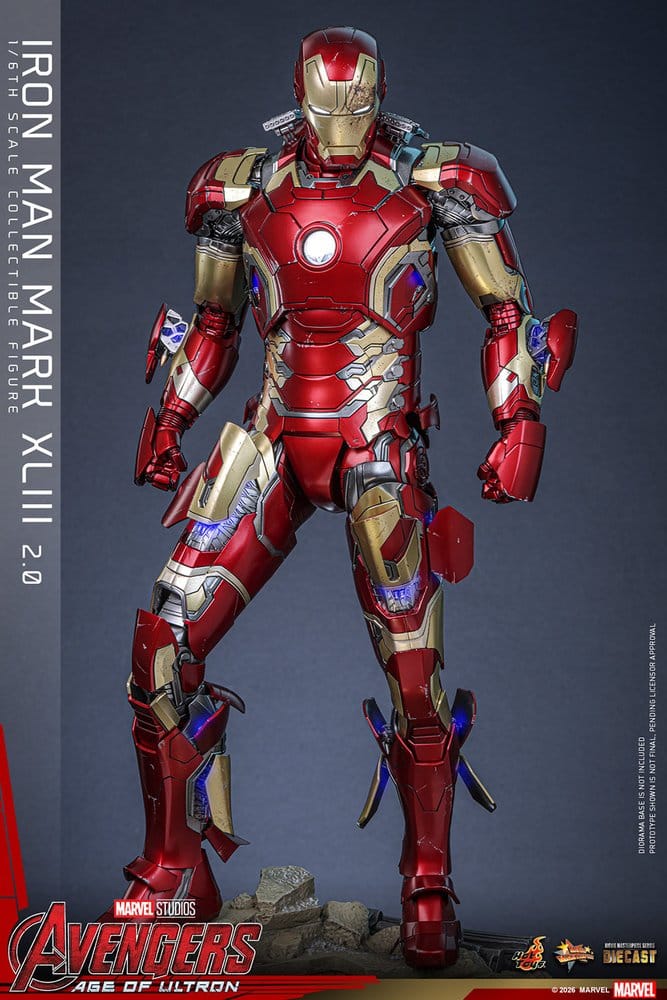Avengers : L'Ère d'Ultron figurine Movie Masterpiece Diecast 1/6 Iron Man Mark XLIII (2.0) 32 cm